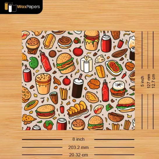 8”x5” Custom Deli Paper